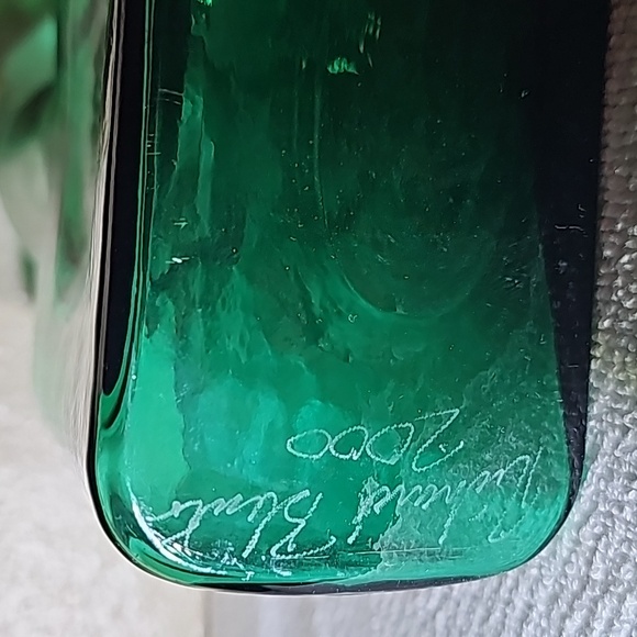 Blenko, 2000 Vintage Water bottle or called Two spouts Vase Seabreeze - Picture 5 of 9